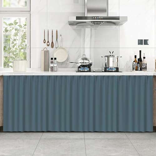 BDXZJ Vorhang Küchenschrank, Schrankvorhänge Für Küche, Kleiderschrank, Badezimmer, Vorhang Schrank, Staubdichter Vorhang Für Regale, Wandpaneele, Hängende Tür J,track70cm /H90cm von BDXZJ
