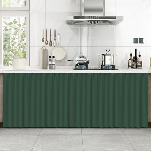 BDXZJ Vorhang Küchenschrank, Schrankvorhänge Für Küche, Kleiderschrank, Badezimmer, Vorhang Schrank, Staubdichter Vorhang Für Regale, Wandpaneele, Hängende Tür L,track100cm /H70cm von BDXZJ