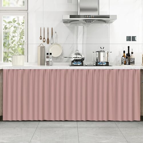 BDXZJ Vorhang Küchenschrank, Schrankvorhänge Für Küche, Kleiderschrank, Badezimmer, Vorhang Schrank, Staubdichter Vorhang Für Regale, Wandpaneele, Hängende Tür M,track90cm /H70cm von BDXZJ