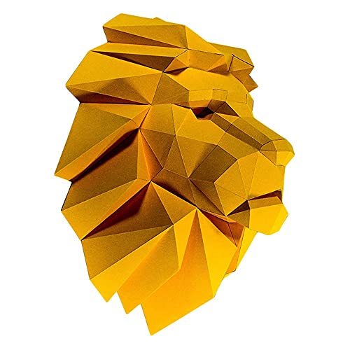 Papercraft DIY 3D Papier Tiere, DIY Vorgeschnittenes Papercraft, Löwenkopf 3D Origami Wanddekoration, Kinder Handgemachte Verzierung Geburtstagsgeschenk für DIY Dekoration Hause von BDXZJ