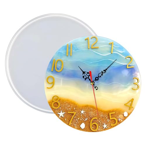 BDYLYS Clock Resin Mold,Epoxy Resin Casting Mould with Roman Numerals,Large Silicone Wall Clock Molds for DIY Handmade Projects,Perfect for Creating Unique Wall Clock Art and Home Decoration. BDYLYS Clock Resin Mold,Epoxy Resin Casting Mould with Roman Numerals,Large Silicone Wall Clock Molds for DIY Handmade Projects,Perfect for Creating Unique Wall Clock Art and Home Decoration. von BDYLYS
