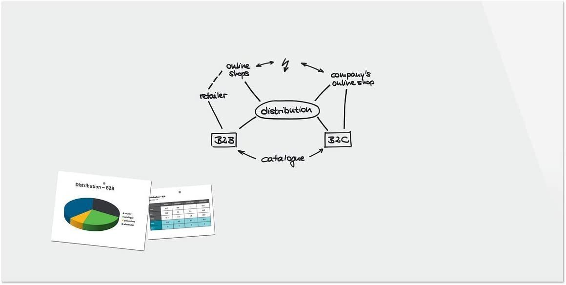 BE!BOARD Magnettafel, Be!Board B1700 Glas Magnettafel 240x120 Whiteboard Magnetboard Tafel von BE!BOARD