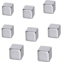 BE! Board Neodym Magnet B3101 (B x H x T) 10 x 10 x 10mm Würfel Silber 8 St. B3101 von BE! Board
