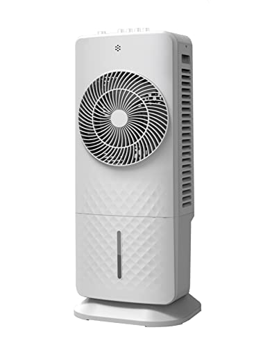 BE COOL Design-Luftkühler – Effektive Kühlung für Innenbereich, inkl. Luftreinigung und Befeuchtung, energiesparender und geräuscharmer Betrieb – 5 L, Weiß von Be Cool