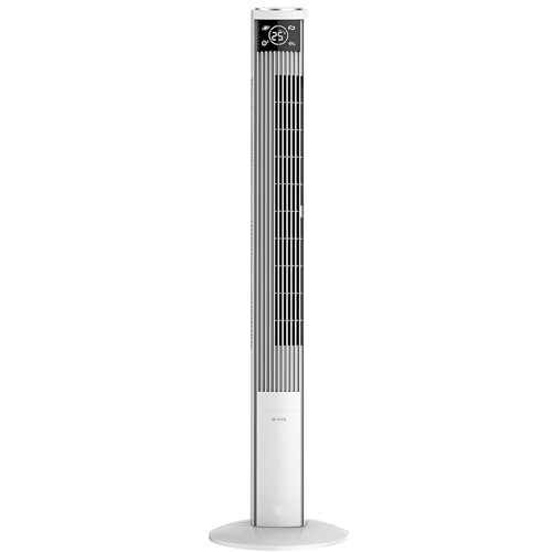 Be Cool Turm-Ventilator – Effektiver Turmventilator für Innenbereich, 3 Geschwindigkeitsstufen, Luftreinigung durch Ionisierung, geräuscharmer Betrieb – 121 cm, Weiß von Be Cool