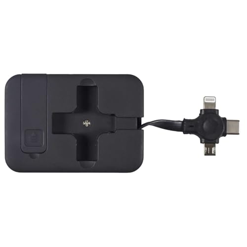 BE MIX, HT0055, ausziehbare 3-in-1-Kabelbox, ausziehbare 3-in-1-Kabelbox mit USB-, Micro-USB- und USB-C-Spitzen, optimale Kabellänge von 1 m BE MIX, HT0055, ausziehbare 3-in-1-Kabelbox, ausziehbare 3-in-1-Kabelbox mit USB-, Micro-USB- und USB-C-Spitzen, optimale Kabellänge von 1 m von Be Mix