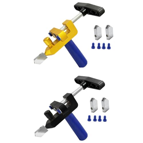 2-in-1-Glasschneidewerkzeug-Set, 3–15 mm Dicke, Handfliesenöffner, Schneidewerkzeug für Zuhause, Heimwerker, Schneiden von Glas, Spiegel, Keramikfliesen (BK + GD) von BE-TOOL