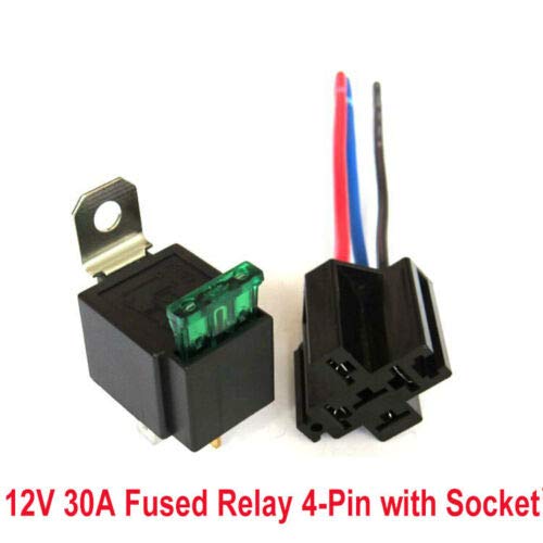 BE-TOOL 12 V Sicherungsrelais Schalter-Kabelbaum-Set – 30 A ATO/ATC Flachsicherung, 4-polige SPST Automotive Elektrische Relais mit robusten 14 AWG Drähten BE-TOOL 12 V Sicherungsrelais Schalter-Kabelbaum-Set – 30 A ATO/ATC Flachsicherung, 4-polige SPST Automotive Elektrische Relais mit robusten 14 AWG Drähten von BE-TOOL