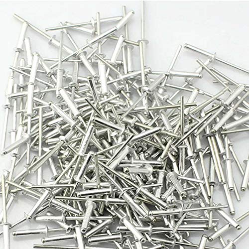 BE-TOOL 50 Stück (4 x 13 mm) Nieten Aluminium Pop Nieten Großflansch Hohlkopf Blindnieten 2,4/3,2/4/4,8 mm von BE-TOOL