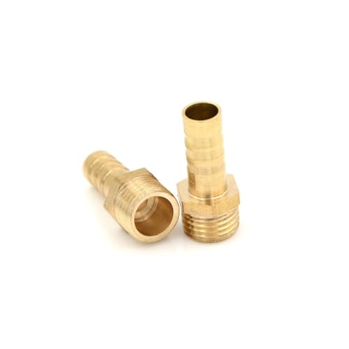 BE-TOOL Außengewinde BSP-Gewinde 3/8 Zoll Außengewinde Rohrverschraubung 16 mm Widerhaken Schlauchanschluss für Teich/Pool/Schlauch Adapter (2 Stück) von BE-TOOL