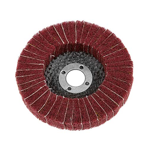 BE-TOOL Fächerschleifscheiben, 10 Stück, 100 mm, Körnung 320, Fächerschleifscheiben, Winkelschleifer für den Einsatz auf Holz, Metall und Kunststoff (rot) von BE-TOOL