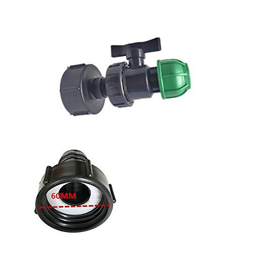 BE-TOOL Graden Tank Adapter, IBC Adapter IBC Tankdeckel Adapter Kugelhahn Kompressionsbeschläge von BE-TOOL