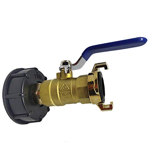 BE-TOOL IBC Tankadapter, 1PC IBC Tank S60x6 Wasserspeicher IBC Tank Armaturen (Kappe+3/4'geka+Ventil) von BE-TOOL