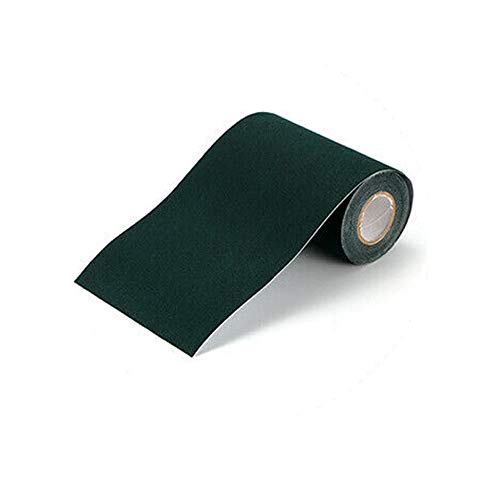 BE-TOOL Kunstrasen, 1 Stück, schwarzes Kunstrasenband, selbstklebend, synthetisch für die Befestigung von Verbindungen, grüner Rasenteppich, Kunstrasen (15 cm x 5 m) von BE-TOOL