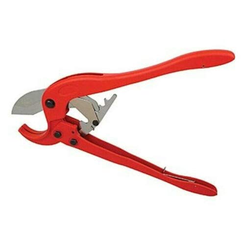 BE-TOOL PVC-Rohrschneider, Kunststoff-Rohrschere, strapazierfähig, Rohr-Schlauchschneider zum Schneiden von PVC-Gas-Kunststoffrohren, rot (SA-0063, 63 mm) von BE-TOOL