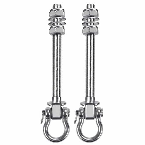 BE-TOOL Robuste Schaukelaufhänger, 180° Edelstahl, Schraubhalterungen, Outdoor-Hängemattenhaken für Hängestühle, Schaukeln, Boxsack, 2 Stück BE-TOOL Robuste Schaukelaufhänger, 180° Edelstahl, Schraubhalterungen, Outdoor-Hängemattenhaken für Hängestühle, Schaukeln, Boxsack, 2 Stück von BE-TOOL