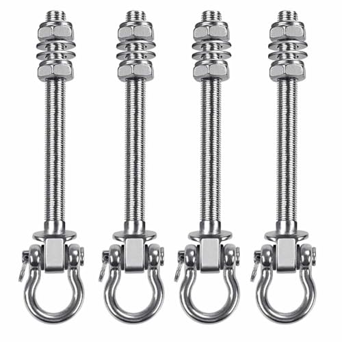 BE-TOOL Robuste Schaukelaufhänger, 180° Edelstahl, Schraubhalterungen, Outdoor-Hängemattenhaken für Hängestühle, Schaukeln, Boxsack, 4 Stück BE-TOOL Robuste Schaukelaufhänger, 180° Edelstahl, Schraubhalterungen, Outdoor-Hängemattenhaken für Hängestühle, Schaukeln, Boxsack, 4 Stück von BE-TOOL