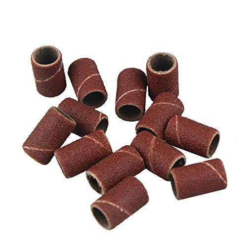 BE-TOOL Schleifbänder-Set – 200 Stück Schleifbänder Hülsen mit 4 Dornen, kleine Schleifpapier-Ringe, Polierwerkzeug für Metallrostentfernung, Holz, Polieren (80#) von BE-TOOL
