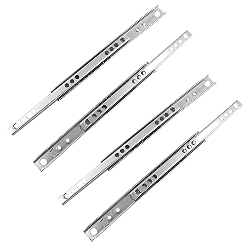 BE-TOOL Schubladenschienen, B17 mm, 4 Stück, Metall-Schubladenschienen, Kugellager, Schubladenschienen für Möbel, Schubladen, Tiefe 214 mm von BE-TOOL