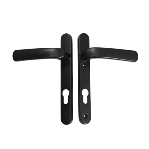 BE-TOOL Türgriff-Set, Aluminiumlegierung, Sicherheits-Türgriff, einfach zu bedienen, für Außentürgriffe, Terrassentürgriffe, doppelt verglaste Türschlösser (schwarz) von BE-TOOL