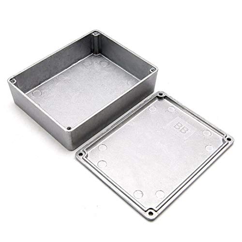 Be-Tool Projektbox - Wasserdichtes Elektrogehäuse aus Aluminiumdruckguss ideal für den Außenbereich - Komplette Anschlussdose mit Stecker (1 Stück) silber von BE-TOOL