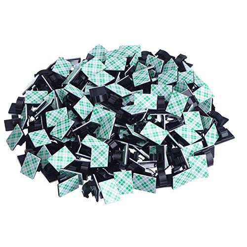 Betool Mini-Auto-Kabel-Clips, selbstklebend, rechteckig, Schwarz, 30 Stück von BE-TOOL