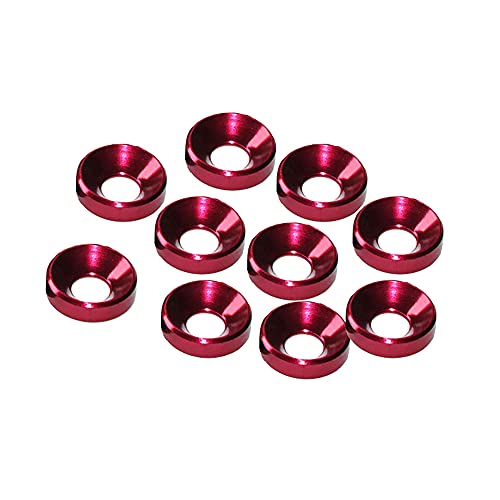 Bolt Washer BE-TOOL M3 Senkkopfscheibe, eloxiertes Aluminium, für Auto, Rot, 10 Stück Bolt Washer BE-TOOL M3 Senkkopfscheibe, eloxiertes Aluminium, für Auto, Rot, 10 Stück von BE-TOOL