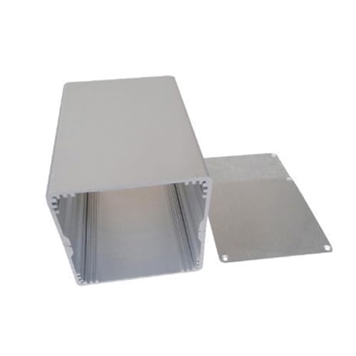 Elektronische Projektbox aus Aluminium - Anschlussdose Kühlbox Wasserdicht, Elektronikgehäuse für PCB-Board-Gehäuse DIY Projekt (130x89.6x89.6mm, Silber) von BE-TOOL