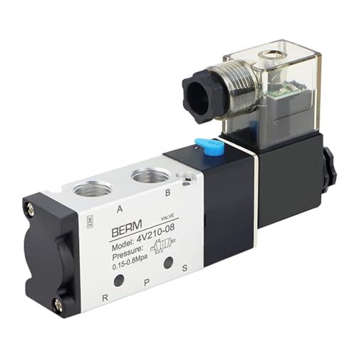 Magnetventil 4V210-08 AC220V Einzelspule Pilotbetrieben Elektrisch 2 Positionen 5 Wege Anschlussart Anschlussdose Magnetventil 4V210-08 AC220V Einzelspule Pilotbetrieben Elektrisch 2 Positionen 5 Wege Anschlussart Anschlussdose von BE-TOOL