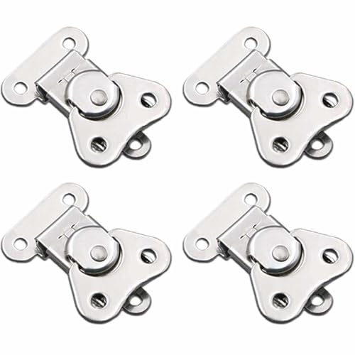 Schmetterlingsriegel aus 304 Edelstahl, federbelasteter Knebelverschluss und Halteklemme für Werkzeugkasten, Koffer, Truhen, 4 Stück von BE-TOOL