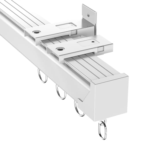 Vorhangschiene Gardinenschiene Gardinenstange Deckenvorhangschienen 0,4 1 3 5 8 10 15 M, Heavy-Duty-Metall-Gardinenschienen-System Für Wohnzimmer, Schlafzimmer, Dusche Privatsphäre Trennwand, Fahrbare von BEABAG