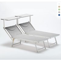 2er Set Sonnenliegen aus Aluminium Professionell für Strand und Meer Italia - Grau 2er Set Sonnenliegen aus Aluminium Professionell für Strand und Meer Italia - Grau von BEACH AND GARDEN DESIGN