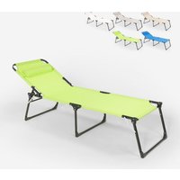 Aluminium faltbare Garten Strand Sonnenliege Mauritius - Dunkel Grün von BEACH AND GARDEN DESIGN