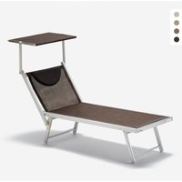 Liegestuhl Strandliege Sonnenliege aus Aluminium Santorini Limited Edition - Chocolate - Braun Santorini von BEACH AND GARDEN DESIGN