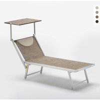 Liegestuhl Strandliege Sonnenliege aus Aluminium Santorini Limited Edition - Nature - Grau Santorini von BEACH AND GARDEN DESIGN