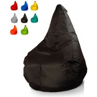 Sitzsack Birne für den Garten wasserdichter abnehmbarer Bezug Summer - Schwarz von BEACH AND GARDEN DESIGN