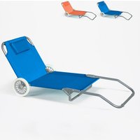 Sonnenliege Liegestuhl Tragbar mit Räder Banana - Hellblau Sonnenliege Liegestuhl Tragbar mit Räder Banana - Hellblau von BEACH AND GARDEN DESIGN