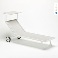 Sonnenliege Strandliege aus Aluminium mit Rollen für Garten Swimmingpool Alabama - Grau Sonnenliege Strandliege aus Aluminium mit Rollen für Garten Swimmingpool Alabama - Grau von BEACH AND GARDEN DESIGN