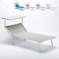 Strand Sonnenliege aus Aluminium Grande Italia XL professionell - Grau von BEACH AND GARDEN DESIGN