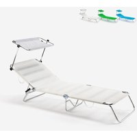 Strandbett Am Strand Strandbett Aluminium Klappbett Schwimmbad Cancun - Weiß von BEACH AND GARDEN DESIGN