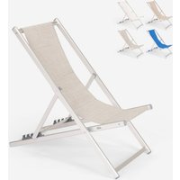 Strandliege Liegestuhl Sonnenliege aus Aluminum Riccione Gold - Grau Strandliege Liegestuhl Sonnenliege aus Aluminum Riccione Gold - Grau von BEACH AND GARDEN DESIGN