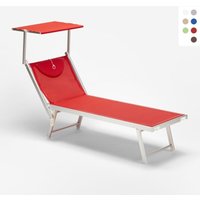 professionelle Strandliege Liegestuhl Sonnenliege aus Aluminium Santorini - Rot professionelle Strandliege Liegestuhl Sonnenliege aus Aluminium Santorini - Rot von BEACH AND GARDEN DESIGN