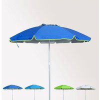 Roma Sonnen Strandschirm Alu Windfest uv Schutz 240 cm - Blau von BEACHLINE
