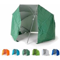 Sonnen Strandschirm Tragbar Leicht Alu Zelt Motorradfahrer 160 cm Piuma - Dunkel Grün von BEACHLINE