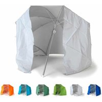 Sonnen Strandschirm Tragbar Leicht Alu Zelt Motorradfahrer 160 cm Piuma - Weiß von BEACHLINE