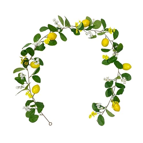 BEAHING Künstliche Zitronen Berry Girlande 1.75m Hangssimulation Zitronen Weinpflanze Girland von BEAHING