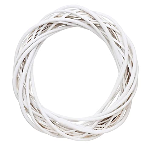 BEAHING Natürliche Rattankränze für DIY -Handwerk, 30 cm weißer Korbkranzring Rattan Wärter Ring für DIY -Handwerksvordertür -Dekor -Kranzzubehör herstellen von BEAHING