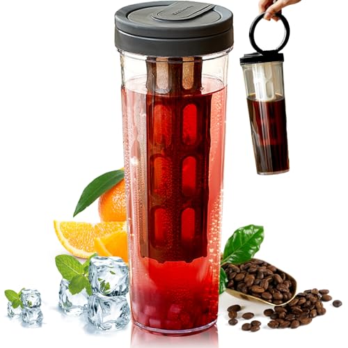 Cold Brew Pitcher Cold Brew Coffee Maker Leak Proof Cold Brew Flasche Tragbare Eiskaffeemacher Tasse mit Griff und feinem Maschenfilter leicht zu reinigen für Eistee, Saftschwarz, Eistekaffeemaschine Cold Brew Pitcher Cold Brew Coffee Maker Leak Proof Cold Brew Flasche Tragbare Eiskaffeemacher Tasse mit Griff und feinem Maschenfilter leicht zu reinigen für Eistee, Saftschwarz, Eistekaffeemaschine von BEAHING