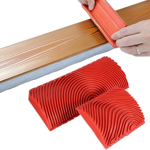 Holzkornwerkzeug 2pcs/Set Praktische Mehrzweck -Gummi -Holz -Getreide -Malerei Werkzeug mit Griff auf der Rückseite für Wandboden Möbel DIY BRÜFKAUF, MALEN Holzkornwerkzeug 2pcs/Set Praktische Mehrzweck -Gummi -Holz -Getreide -Malerei Werkzeug mit Griff auf der Rückseite für Wandboden Möbel DIY BRÜFKAUF, MALEN von BEAHING