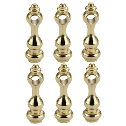 Messingregalschiene, 6pcs Galerie Schiene, Zinklegungsschelf, robuste Metallspindeln für Treppenhaus, Golden Gallery -Schienen für Regale Weinschrank Zaunmöbel, Schienen für Regale von BEAHING
